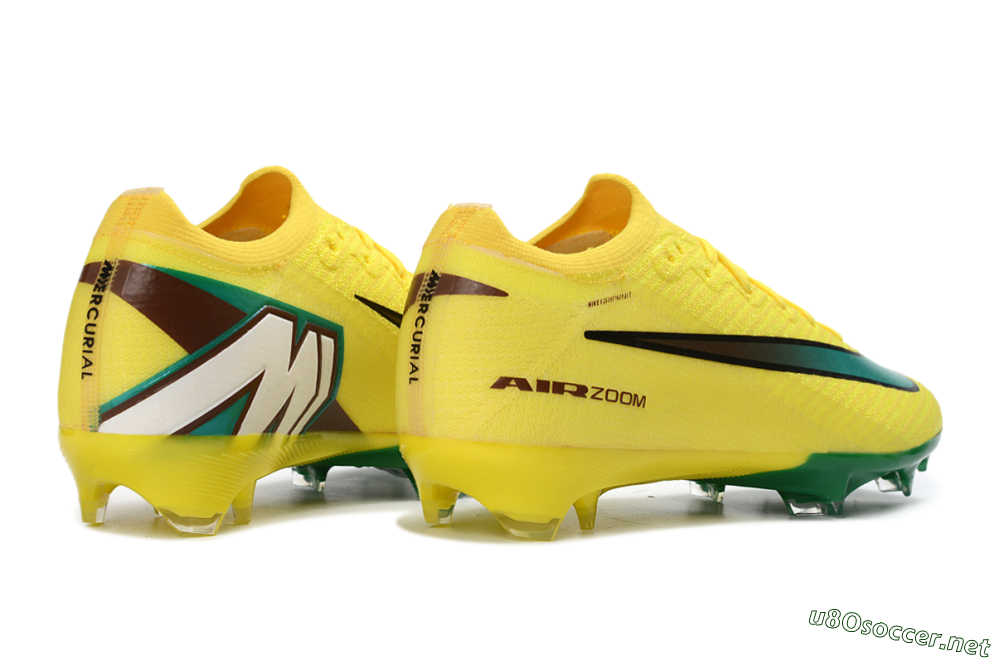 Men's Nike Air Zoom Mercurial Vapor 16 Elite FG Football Boots - Yellow/Electric Green/Steel Blue 6