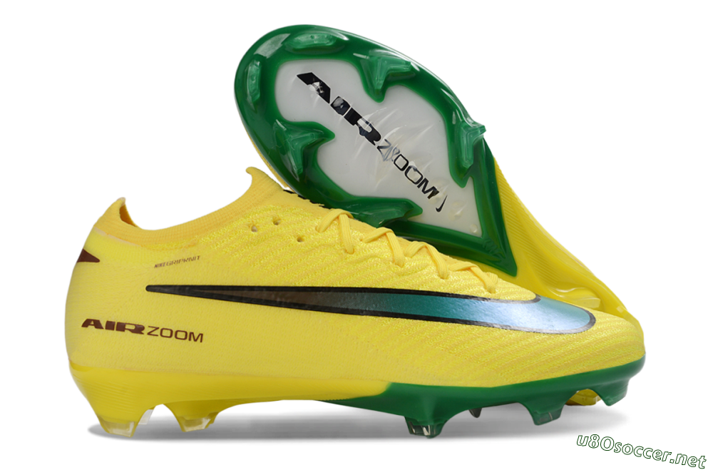 Men's Nike Air Zoom Mercurial Vapor 16 Elite FG Football Boots - Yellow/Electric Green/Steel Blue 2