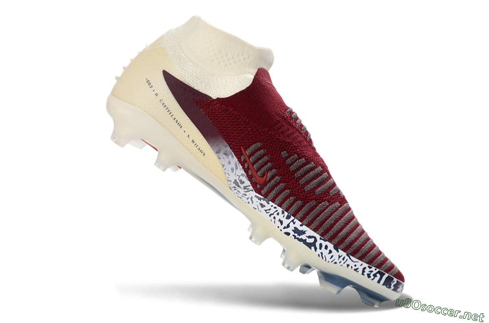 Men's Nike Phantom 6 High Elite AG Football Boots - Red/Crimson Red/Dreamy White 4