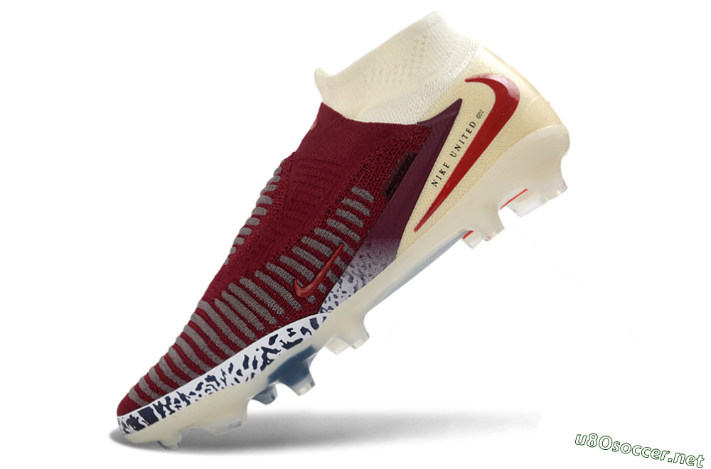 Men's Nike Phantom 6 High Elite AG Football Boots - Red/Crimson Red/Dreamy White 5