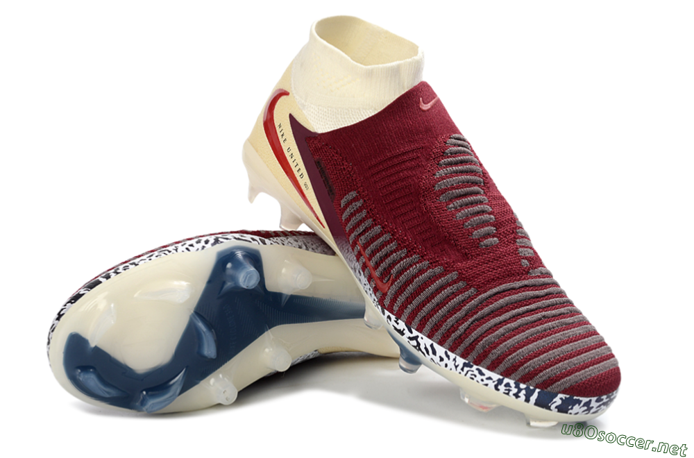 Men's Nike Phantom 6 High Elite AG Football Boots - Red/Crimson Red/Dreamy White 3