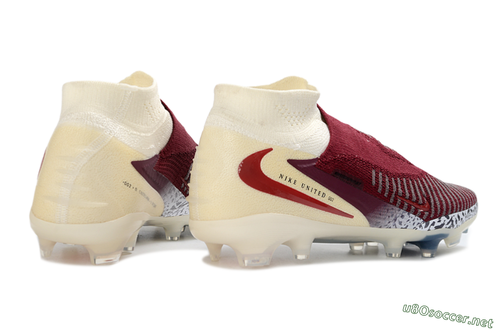 Men's Nike Phantom 6 High Elite AG Football Boots - Red/Crimson Red/Dreamy White 6