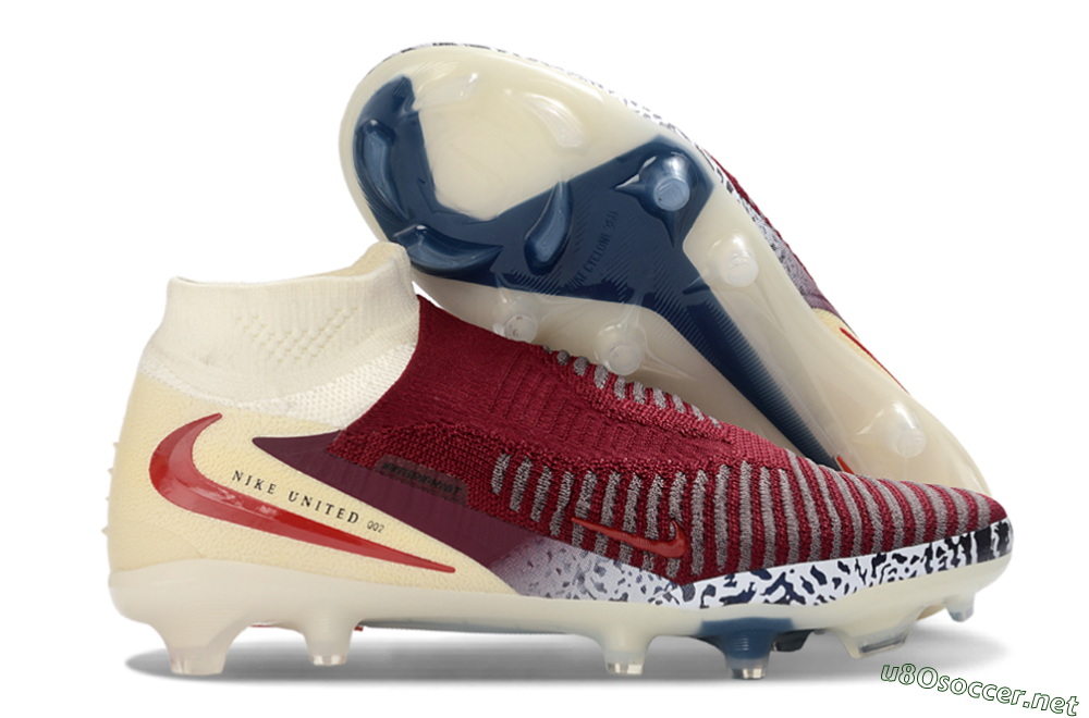 Men's Nike Phantom 6 High Elite AG Football Boots - Red/Crimson Red/Dreamy White 2