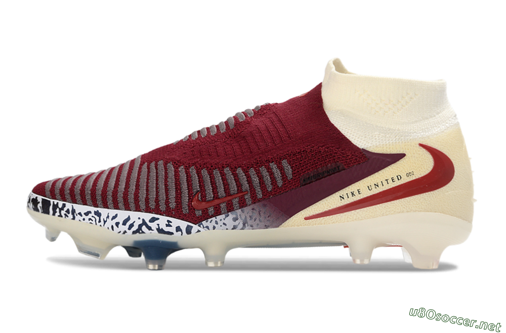 Men's Nike Phantom 6 High Elite AG Football Boots - Red/Crimson Red/Dreamy White 0