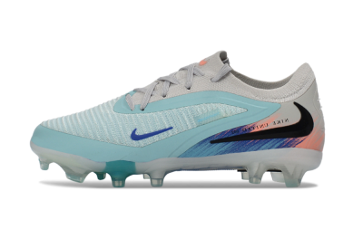 Kids Nike Phantom 6 Elite Low FG Football Boots - Aqua/Soft Coral/Sky Blue