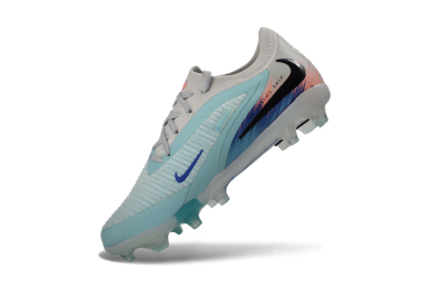 Kids Nike Phantom 6 Elite Low FG Football Boots - Aqua/Soft Coral/Sky Blue