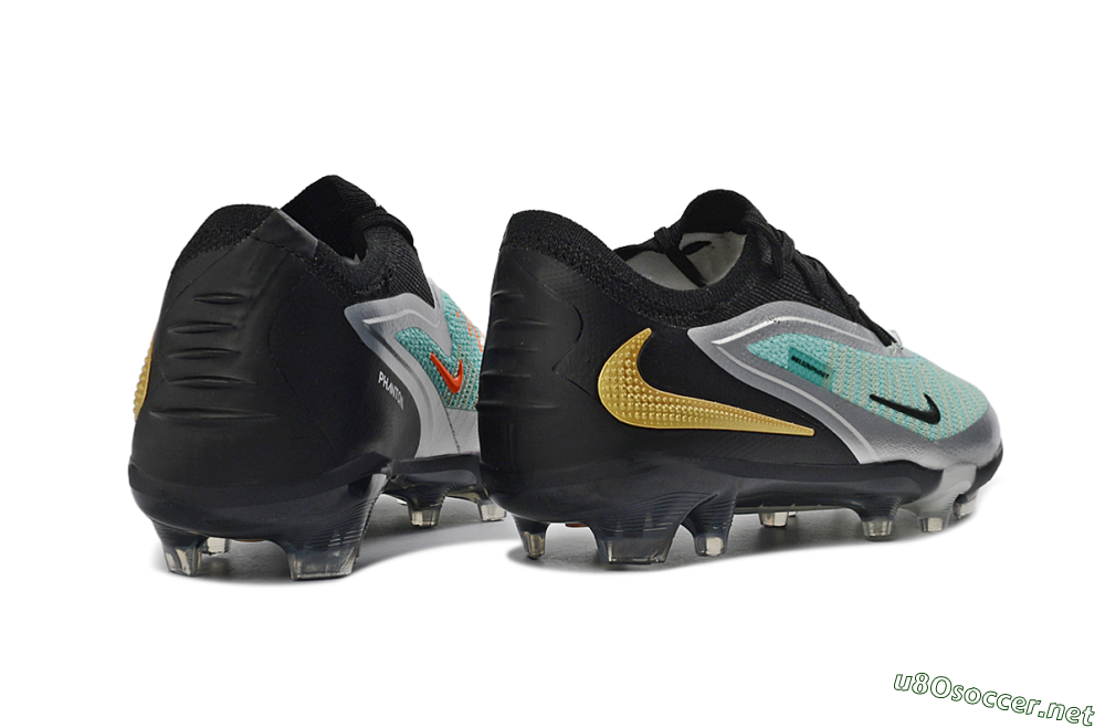 Men's Nike Phantom 6 Elite Low FG Football Boots - Aqua/Metallic Silver/Black 5