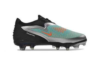 Men's Nike Phantom 6 Elite Low FG Football Boots - Aqua/Metallic Silver/Black