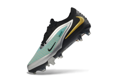 Men's Nike Phantom 6 Elite Low FG Football Boots - Aqua/Metallic Silver/Black