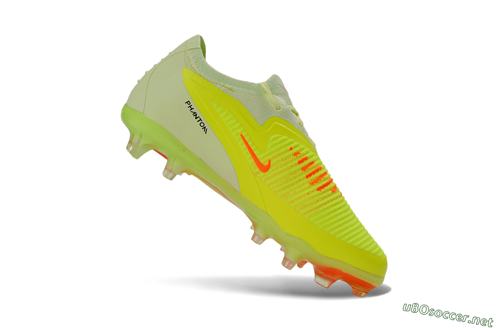 Kids Nike Phantom 6 Elite Low FG Football Boots - Yellow/Neon Green/Electric Orange 3
