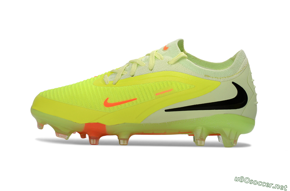 Kids Nike Phantom 6 Elite Low FG Football Boots - Yellow/Neon Green/Electric Orange 2