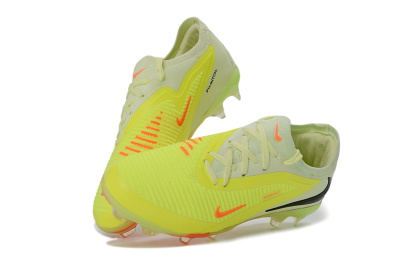 Kids Nike Phantom 6 Elite Low FG Football Boots - Yellow/Neon Green/Electric Orange