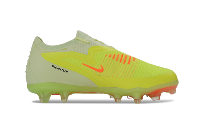 Kids Nike Phantom 6 Elite Low FG Football Boots - Yellow/Neon Green/Electric Orange