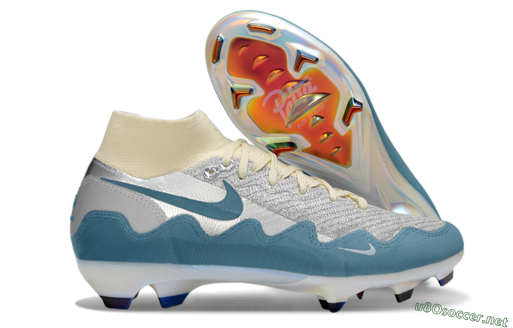 Men's Nike Air Zoom Mercurial Superfly 10 Elite FG Football Boots - Blue/Sky Blue/Soft Cream 2
