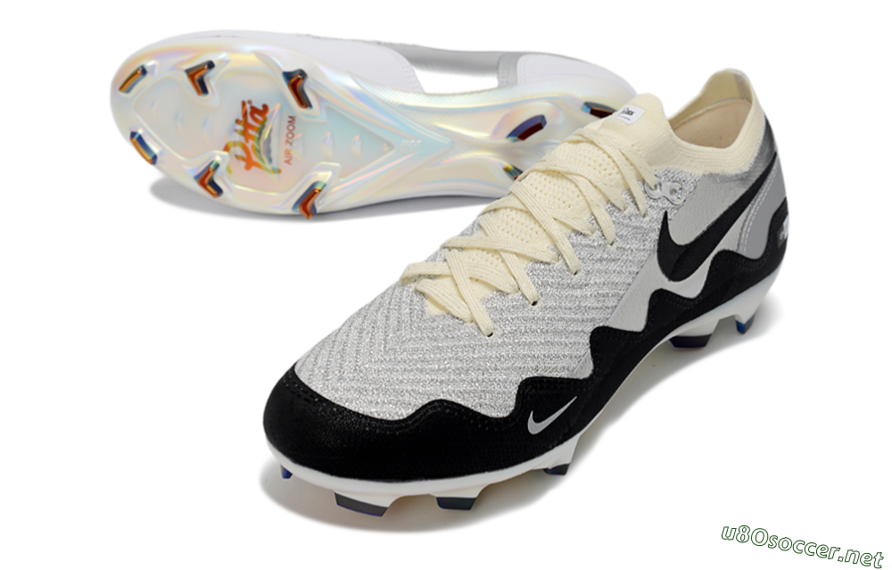 Men's Nike Air Zoom Mercurial Vapor 16 Elite FG Football Boots - White/Light Gray/Metallic Silver 3