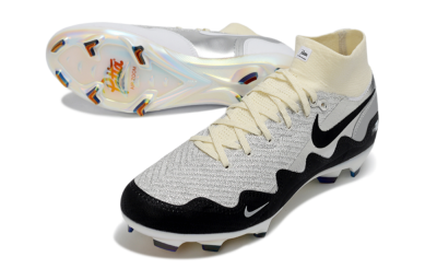 Men's Nike Air Zoom Mercurial Superfly 10 Elite FG Football Boots - White/Metallic Silver/Champagne