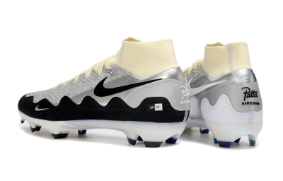 Men's Nike Air Zoom Mercurial Superfly 10 Elite FG Football Boots - White/Metallic Silver/Champagne