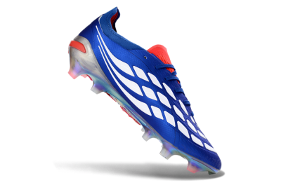Men's Adidas Predator 26 Elite FG Football Boots - Blue/Electric Blue/Fiery Red
