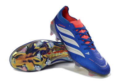 Men's Adidas Predator 26 Elite FG Football Boots - Blue/Electric Blue/Fiery Red