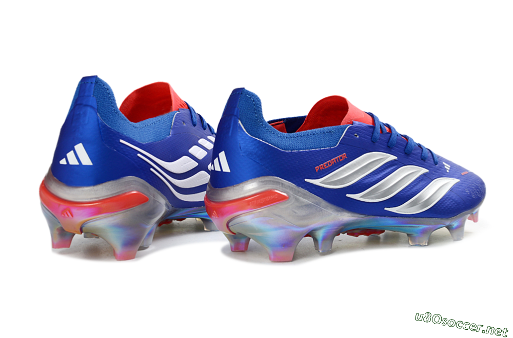 Men's Adidas Predator 26 Elite FG Football Boots - Blue/Electric Blue/Fiery Red 6