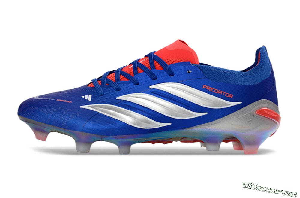 Men's Adidas Predator 26 Elite FG Football Boots - Blue/Electric Blue/Fiery Red 0