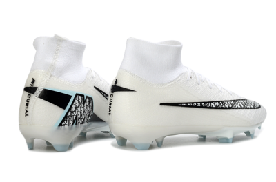 Men's Nike Air Zoom Mercurial Superfly 10 Elite FG Football Boots - White/Black/Light Blue