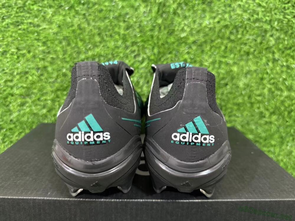 Men's Adidas Predator 26 Elite Fold-Over Tongue FG Football Boots - Black/Electric Blue/Metallic Teal