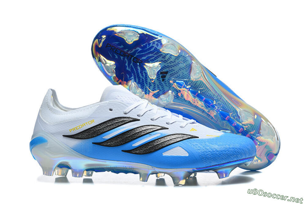 Men's Adidas Predator 26 Elite FG Football Boots - Blue/Sky Blue/Steel Grey 2