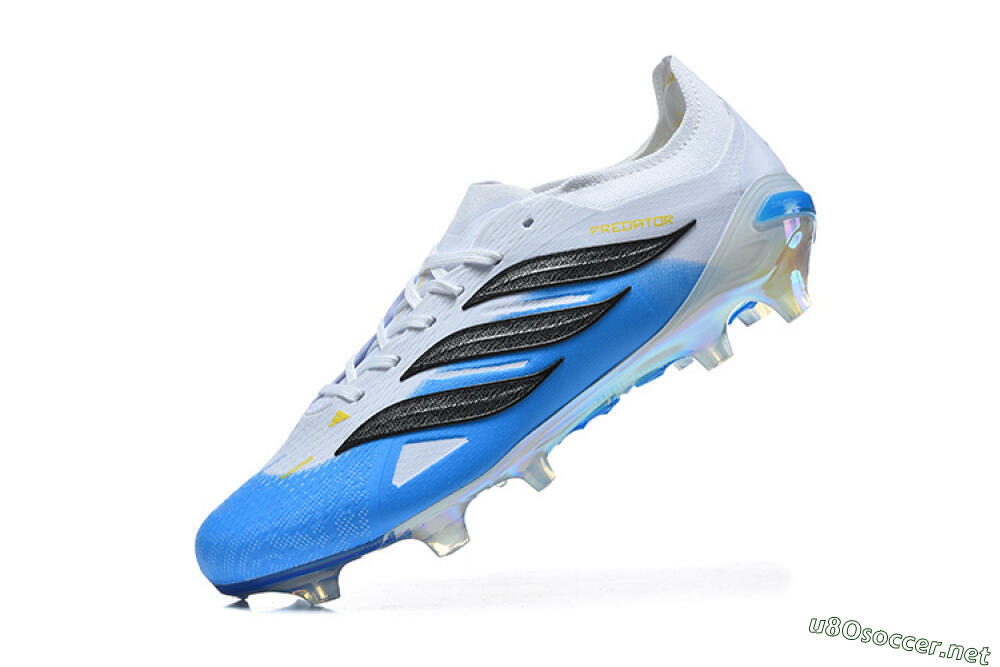 Men's Adidas Predator 26 Elite FG Football Boots - Blue/Sky Blue/Steel Grey 8