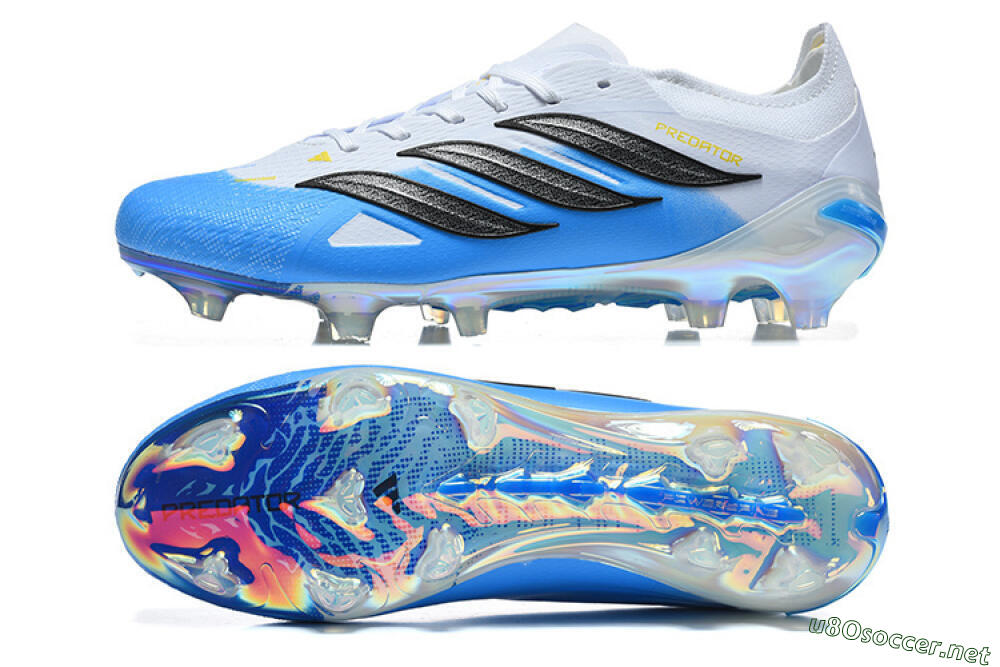 Men's Adidas Predator 26 Elite FG Football Boots - Blue/Sky Blue/Steel Grey 1