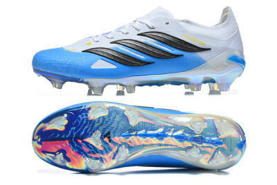 Men's Adidas Predator 26 Elite FG Football Boots - Blue/Sky Blue/Steel Grey