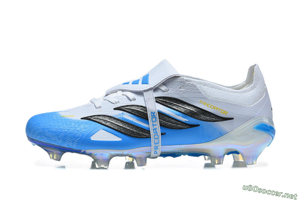 Men's Adidas Predator 26 Elite Fold-Over Tongue FG Football Boots - Blue/Electric Blue/Soft Gray 0