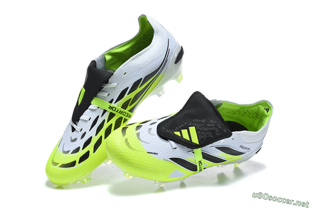 Men's Adidas Predator 26 Elite Fold-Over Tongue FG Football Boots - Yellow/Electric Green/Black 6