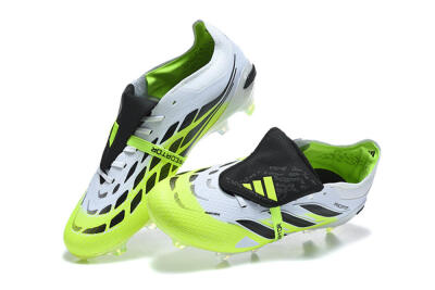 Men's Adidas Predator 26 Elite Fold-Over Tongue FG Football Boots - Yellow/Electric Green/Black
