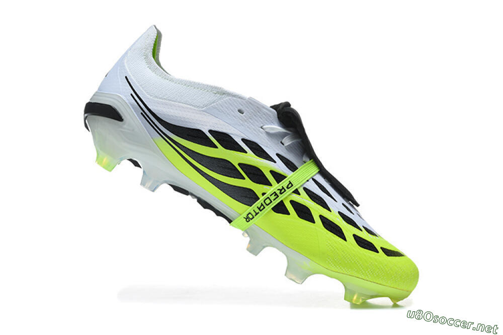 Men's Adidas Predator 26 Elite Fold-Over Tongue FG Football Boots - Yellow/Electric Green/Black 7