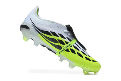Men's Adidas Predator 26 Elite Fold-Over Tongue FG Football Boots - Yellow/Electric Green/Black