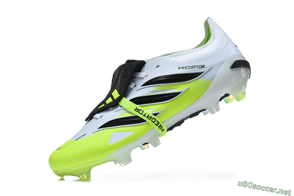 Men's Adidas Predator 26 Elite Fold-Over Tongue FG Football Boots - Yellow/Electric Green/Black 8