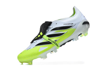 Men's Adidas Predator 26 Elite Fold-Over Tongue FG Football Boots - Yellow/Electric Green/Black