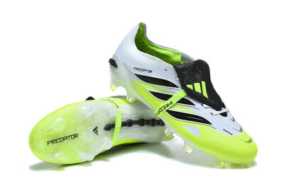 Men's Adidas Predator 26 Elite Fold-Over Tongue FG Football Boots - Yellow/Electric Green/Black