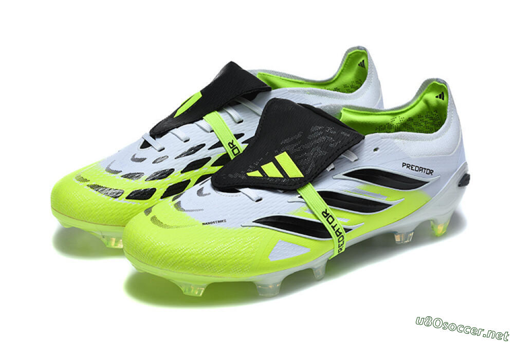 Men's Adidas Predator 26 Elite Fold-Over Tongue FG Football Boots - Yellow/Electric Green/Black 5
