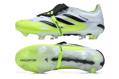 Men's Adidas Predator 26 Elite Fold-Over Tongue FG Football Boots - Yellow/Electric Green/Black