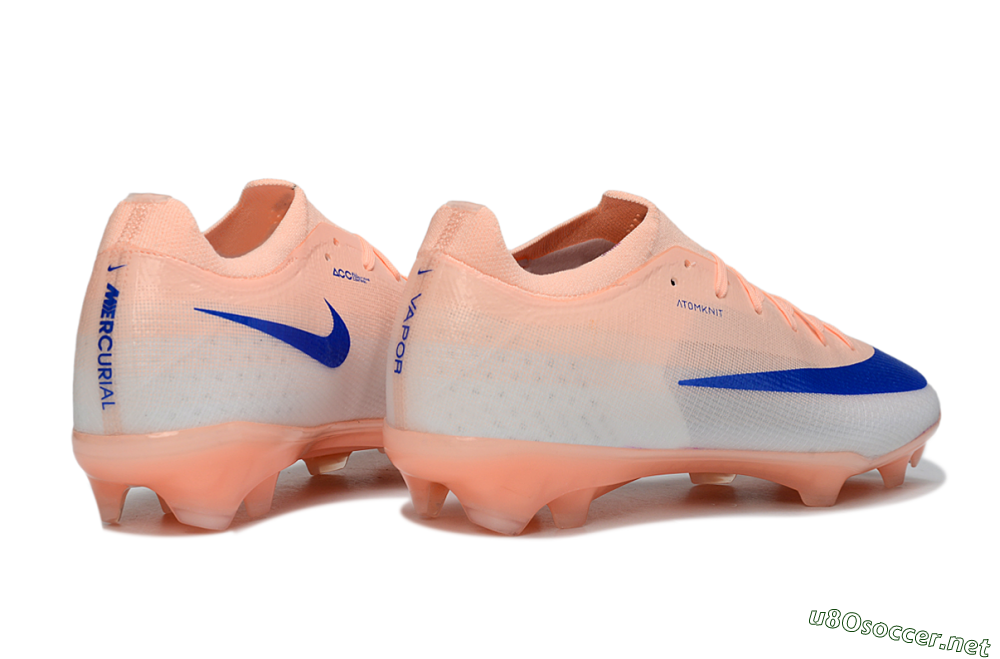 Men's Nike Air Zoom Mercurial Vapor 17 Elite FG Football Boots - Peach/Electric Blue/Soft Coral 6