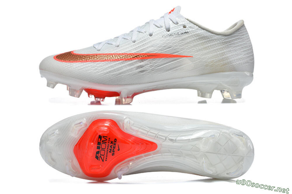 Men's Nike Air Zoom Mercurial Superfly 11 FG Football Boots - White/Bright Red/Crystal Clear 1