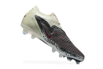 Men's Nike Phantom 6 Elite Low FG Football Boots - Brown/Crimson Red/White
