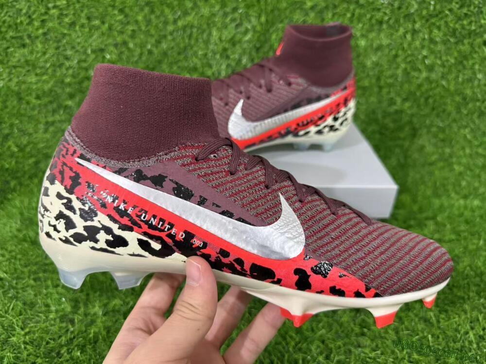 Men's Nike Air Zoom Mercurial Superfly 10 Elite FG Football Boots - Maroon/Scarlet Blaze/Crimson Spice