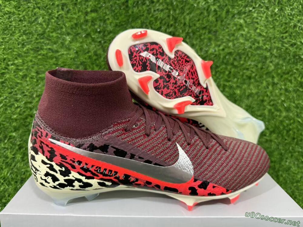 Men's Nike Air Zoom Mercurial Superfly 10 Elite FG Football Boots - Maroon/Scarlet Blaze/Crimson Spice