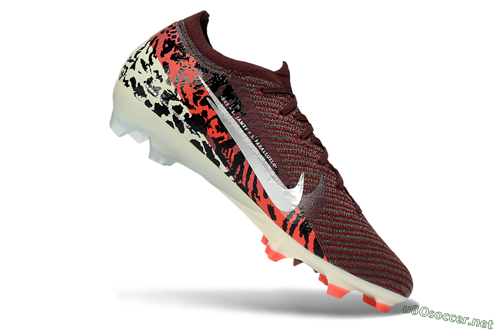 Men's Nike Air Zoom Mercurial Vapor 16 Elite FG Football Boots - Maroon/Fiery Red/Muted Ivory 5