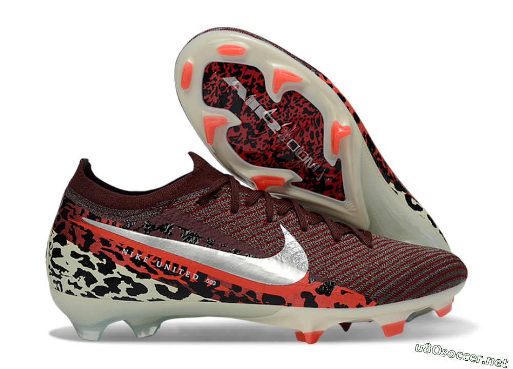 Men's Nike Air Zoom Mercurial Vapor 16 Elite FG Football Boots - Maroon/Fiery Red/Muted Ivory 2