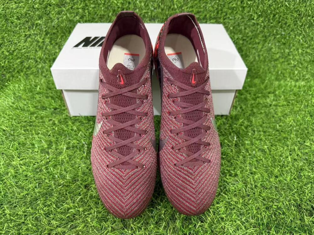 Men's Nike Air Zoom Mercurial Vapor 16 Elite FG Football Boots - Maroon/Fiery Red/Muted Ivory