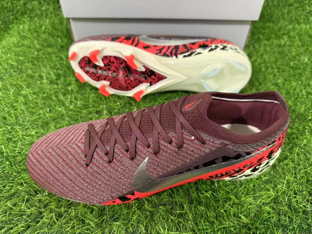 Men's Nike Air Zoom Mercurial Vapor 16 Elite FG Football Boots - Maroon/Fiery Red/Muted Ivory